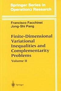 Finite-Dimensional Variational Inequalities and Complementarity Problems (Hardcover, 2003)