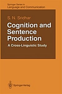 Cognition and Sentence Production (Hardcover)
