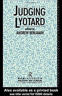 Judging Lyotard (Hardcover)