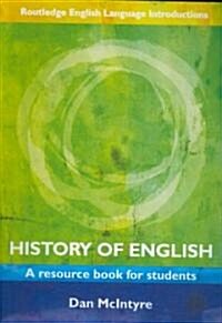 [중고] History of English : A Resource Book for Students (Paperback)