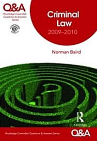 Q&A Criminal Law 2009-2010 (Paperback, 7th, Revised)