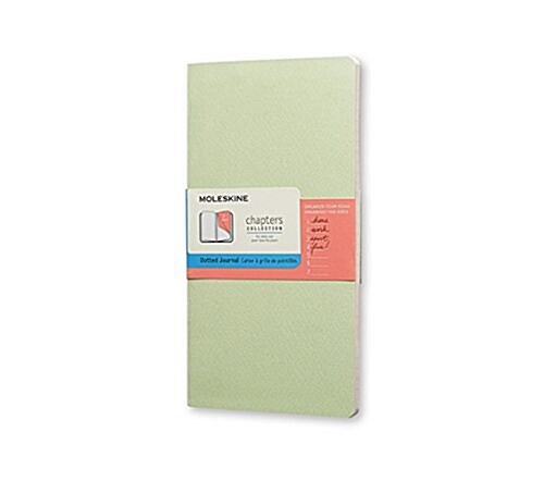 Moleskine Chapters Journal, Slim Pocket, Dotted, Mist Green, Soft Cover (3 X 5.5) (Paperback)