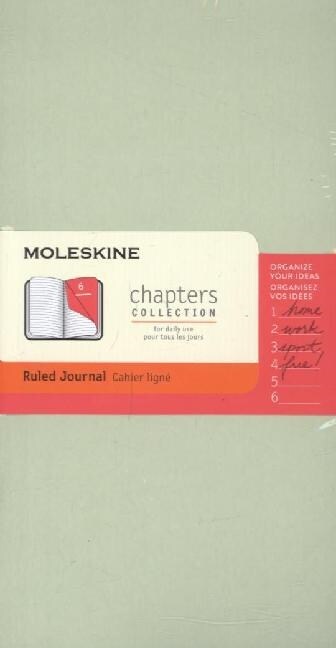 Moleskine Chapters Journal, Slim Medium, Ruled, Mist Green, Soft Cover (3.75 X 7) (Paperback)