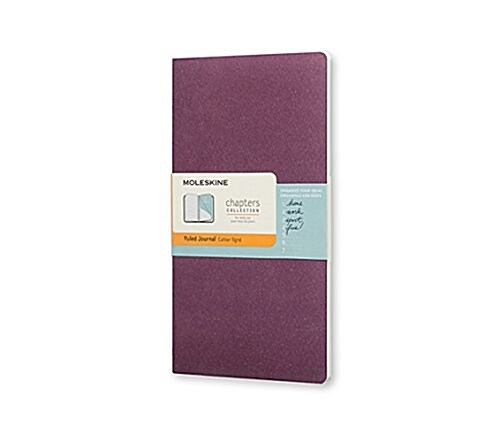 Moleskine Chapters Journal, Slim Large, Ruled, Plum Purple, Soft Cover (4.5 X 8.25) (Paperback)