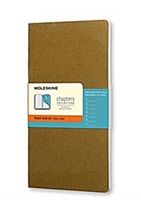 Moleskine Chapters Journal, Slim Large, Ruled, Tawny Olive, Soft Cover (4.5 X 8.25) (Paperback)