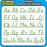 Modern Manuscript Alphabet Learning Stickers (Paperback, Workbook)