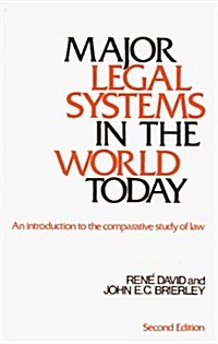 Major Legal Systems in the World Today: An Introduction to the Comparative Study of Law (Paperback, 2)