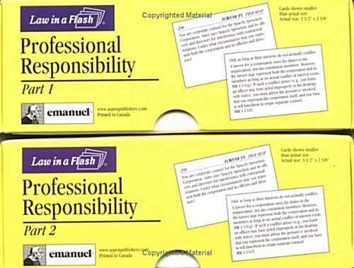 Professional Responsibility (Law in a Flash Cards) (Double Card Set) (Cards)