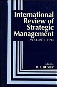 International Review of Strategic Management (Hardcover)