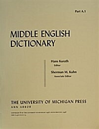 Middle English Dictionary (Paperback)