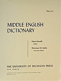 Middle English Dictionary (Paperback)