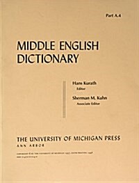 Middle English Dictionary (Paperback)