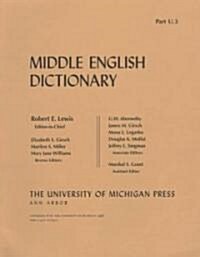 Middle English Dictionary: U.3 (Paperback)