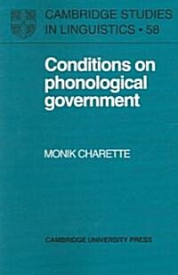 Conditions on Phonological Government (Paperback)