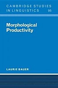 Morphological Productivity (Paperback)