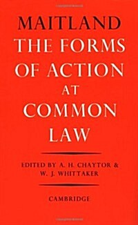 The Forms of Action at Common Law : A Course of Lectures (Paperback)