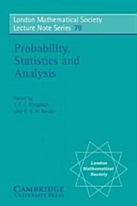Probability, Statistics and Analysis (Paperback)