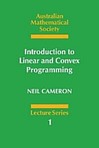 Introduction to Linear and Convex Programming (Paperback)