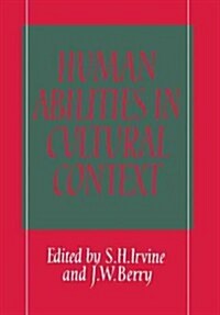 Human Abilities in Cultural Context (Hardcover)