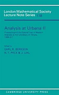 Analysis at Urbana: Volume 2, Analysis in Abstract Spaces (Paperback)