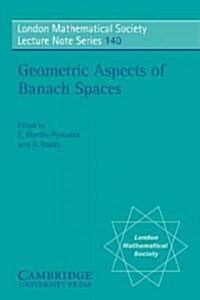 Geometric Aspects of Banach Spaces : Essays in Honour of Antonio Plans (Paperback)