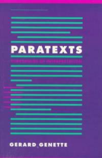 Paratexts : thresholds of interpretation