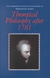 Theoretical Philosophy after 1781 (Hardcover)
