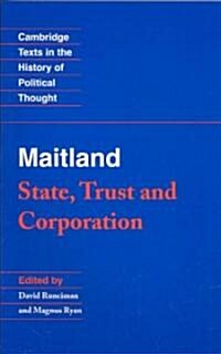 Maitland: State, Trust and Corporation (Paperback)