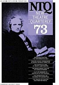 New Theatre Quarterly 73: Volume 19, Part 1 (Paperback)