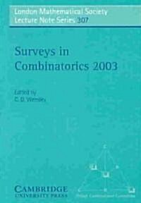 Surveys in Combinatorics 2003 (Paperback)