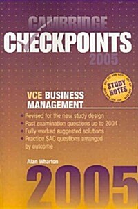 Cambridge Checkpoints VCE Business Management 2005 (Paperback)