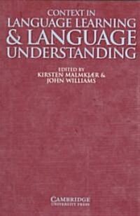 [중고] Context in Language Learning and Language Understanding (Paperback)