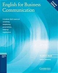 [중고] English for Business Communication Teacher‘s Book (Paperback, 2 Revised edition)