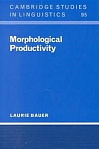 Morphological Productivity (Hardcover)