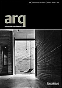 arq: Architectural Research Quarterly: Volume 5, Part 1 (Paperback)