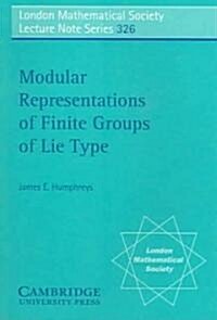 Modular Representations of Finite Groups of Lie Type (Paperback)
