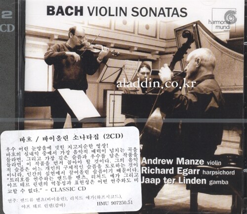 [중고] [수입] J.S Bach - Violin Sonatas / Andrew Manze, Richard Egarr