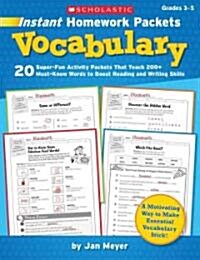 Instant Homework Packets: Vocabulary, Grades 3-5 (Paperback)