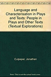 Language and Characterisation (Hardcover, 1st)