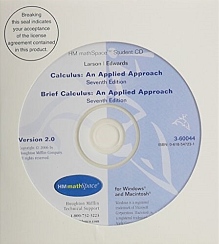 Calculus an Applied Approach Hm Mathspace Student Cd-rom (CD-ROM, 7th)
