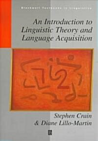 [중고] An Introduction to Linguistic Theory and Language Acquisition (Paperback)