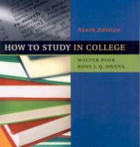 How to study in college 9th ed