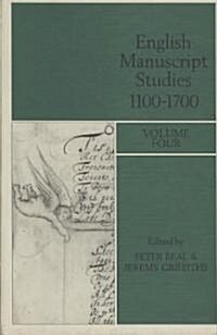 English Manuscript Studies, 1100-1700 (Hardcover)