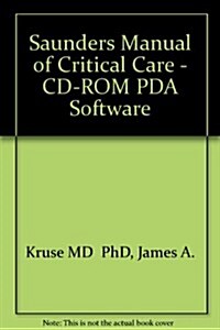 Saunders Manual Of Critical Care (CD-ROM)