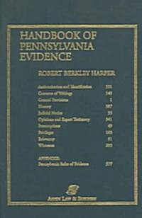 Handbook of Pennsylvania Evidence (Hardcover)