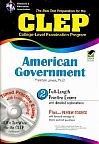 The Best Test Preparation for the CLEP American Government (Paperback, CD-ROM)