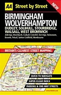 Aa Street by Street Birmingham, Wolverhampton Midi (Paperback, Spiral)