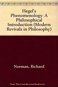 Hegels Phenomenology (Hardcover, Reprint)