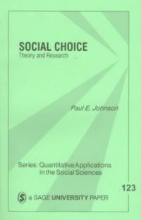 Social choice : theory and research