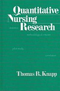 Quantitative Nursing Research (Hardcover)